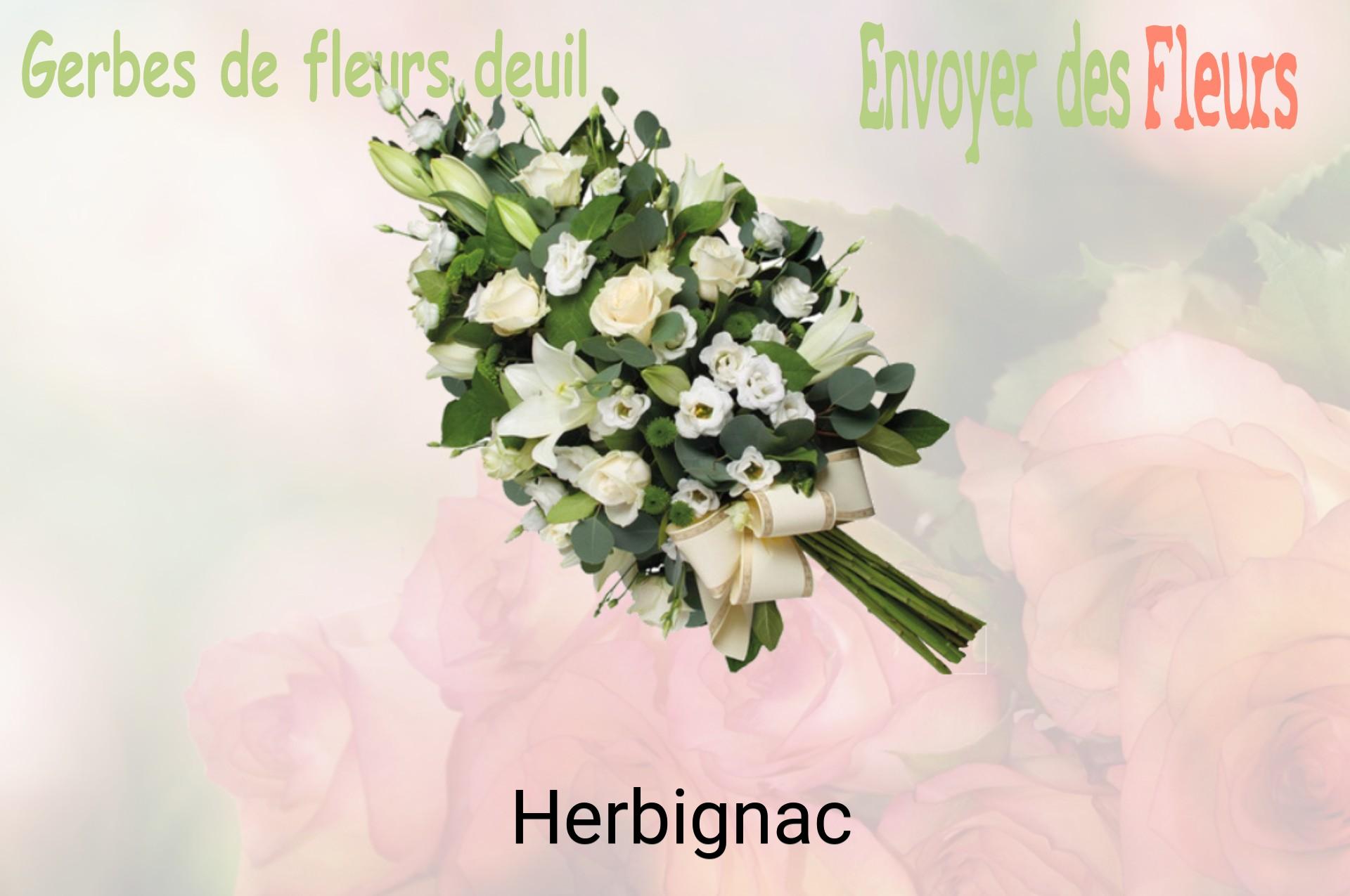 Gerbe de fleurs de deuil livrée à Herbignac